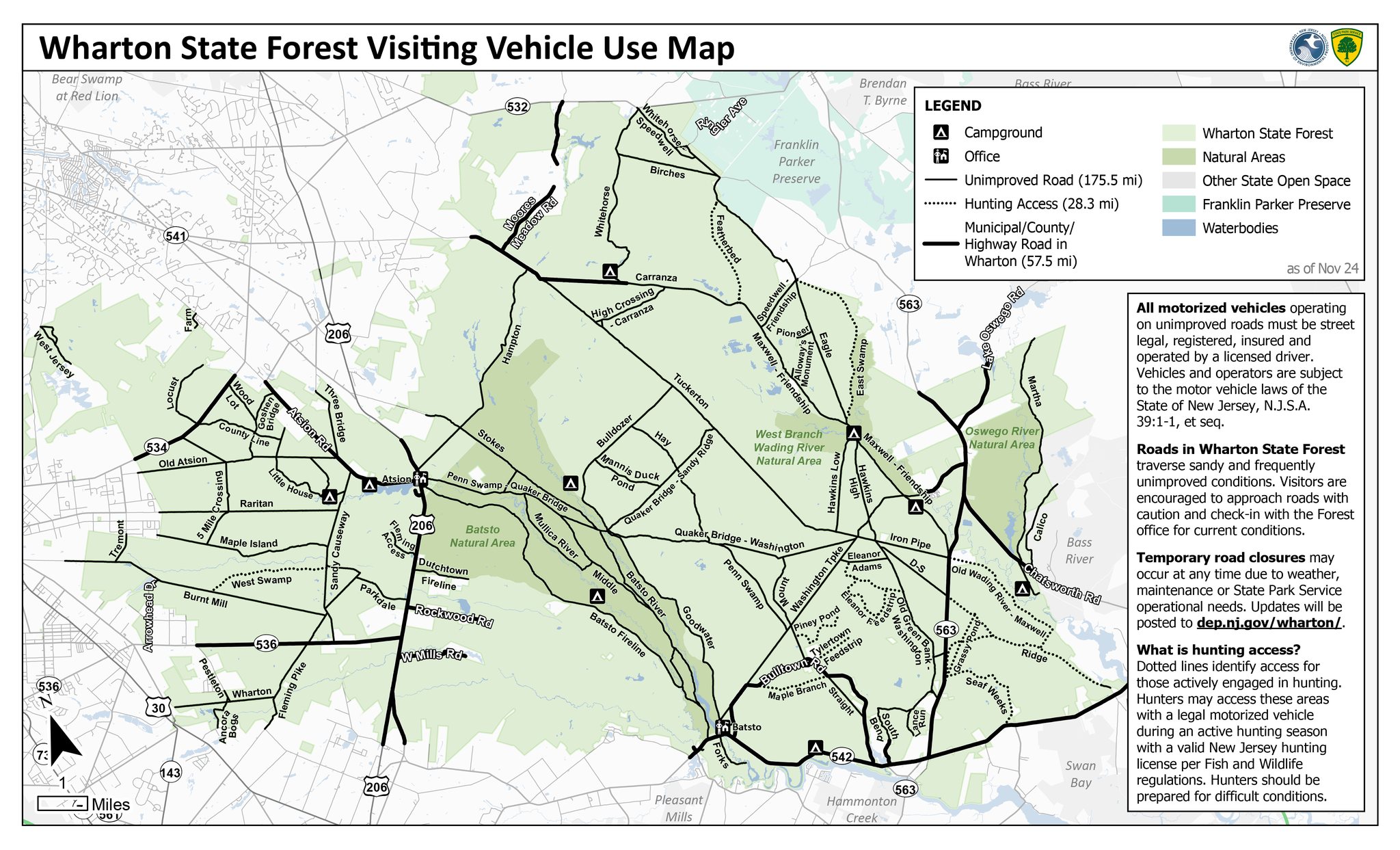 DEP Dismisses All Citizen Input and Closes over 50% of Wharton Roads